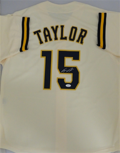 TYRONE TAYLOR SIGNED CUSTOM REPLICA BREWERS  CREAM JERSEY - JSA