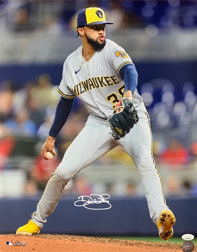 DEVIN WILLIAMS SIGNED BREWERS  16X20 PHOTO #13 - JSA