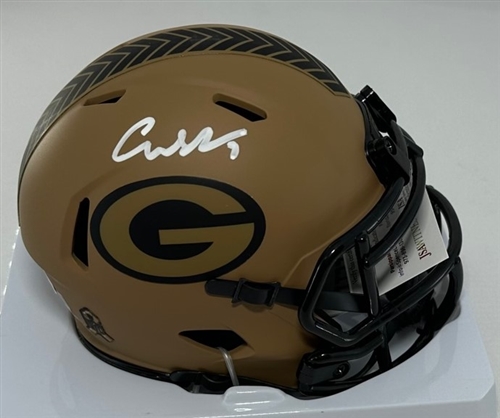 CHRISTIAN WATSON SIGNED PACKERS SALUTE II SPEED MINI HELMET - JSA