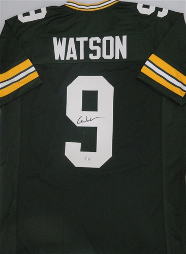 CHRISTIAN WATSON SIGNED CUSTOM REPLICA PACKERS GREEN JERSEY - BAS