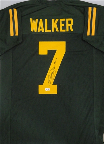 QUAY WALKER SIGNED CUSTOM REPLICA PACKERS 1950'S THROWBACK JERSEY - BAS