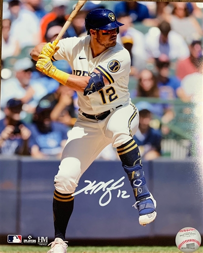 HUNTER RENFROE SIGNED BREWERS 8X10 PHOTO #1