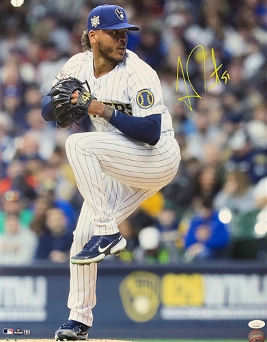 FREDDY PERALTA SIGNED 16X20 BREWERS PHOTO #9 - JSA