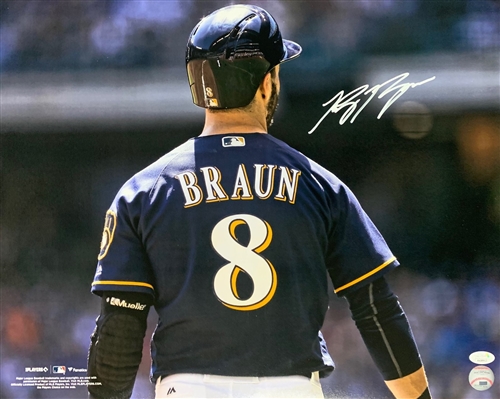 RYAN BRAUN SIGNED 16X20 BREWERS PHOTO #7 - JSA