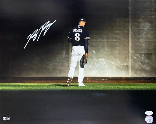 RYAN BRAUN SIGNED 16X20 BREWERS PHOTO #8 - JSA