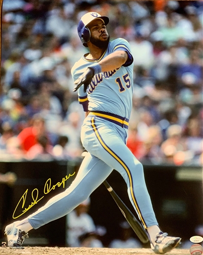 CECIL COOPER SIGNED 16X20 BREWERS PHOTO #2 - JSA