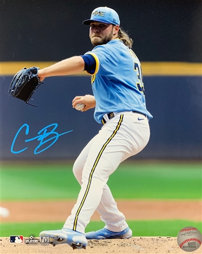 CORBIN BURNES SIGNED 8X10 BREWERS PHOTO #18