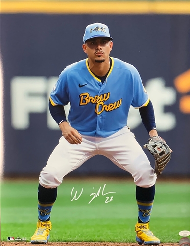 WILLY ADAMES SIGNED BREWERS 16X20 PHOTO #13 - JSA