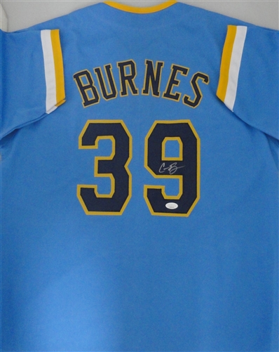 CORBIN BURNES SIGNED CUSTOM REPLICA BREWERS MKE CITY EDITION JERSEY - JSA