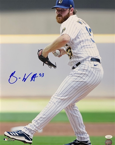 BRANDON WOODRUFF SIGNED BREWERS 16X20 PHOTO #12 - JSA