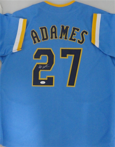 WILLY ADAMES SIGNED CUSTOM REPLICA BREWERS MKE CITY EDITION JERSEY - JSA