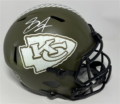 SKYY MOORE SIGNED FULL SIZE CHIEFS SALUTE REPLICA SPEED HELMET - BAS