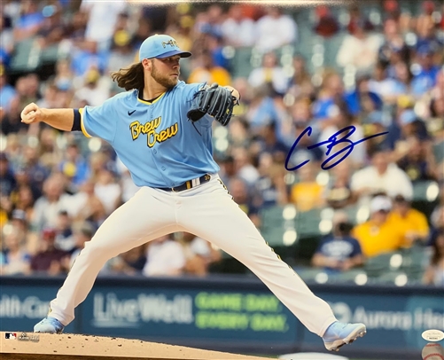 CORBIN BURNES SIGNED 16X20 BREWERS PHOTO #17 - JSA