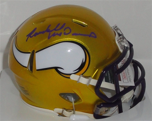 RANDALL McDANIEL SIGNED VIKINGS FLASH SPEED MINI HELMET - JSA