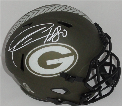 DONALD DRIVER SIGNED FULL SIZE PACKERS SALUTE TO SERVICE SPEED REPLICA HELMET - JSA