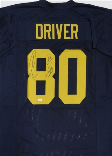 DONALD DRIVER SIGNED CUSTOM REPLICA PACKERS ACME NAVY JERSEY - JSA