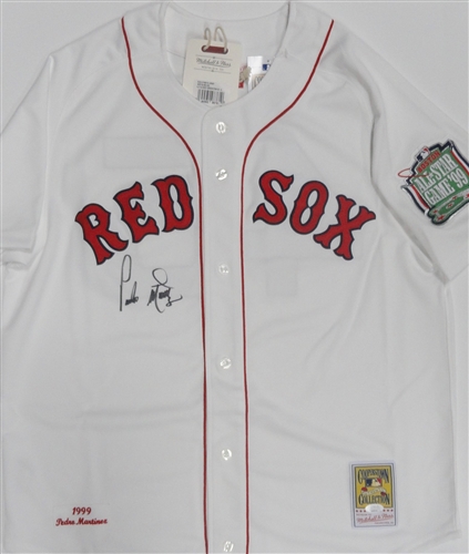 PEDRO MARTINEZ SIGNED MITCHELL & NESS BOSTON RED SOX JERSEY - JSA