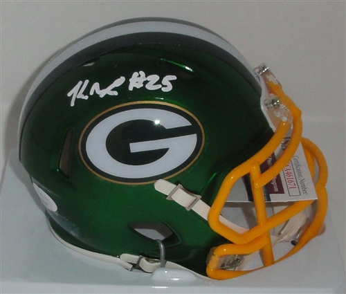 KESEAN NIXON SIGNED PACKERS FLASH SPEED MINI HELMET - JSA