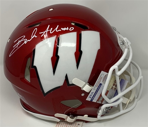 BRAELON ALLEN SIGNED WI BADGERS FULL SIZE AUTHENTIC FLASH SPEED HELMET - JSA