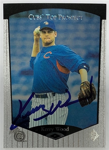KERRY WOOD SIGNED 1997 UPPER DECK SP TOP PROSPECT CUBS ROOKIE CARD #31
