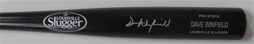 DAVE WINFIELD SIGNED LOUISVILLE SLUGGER NAME ENGRAVED BLACK BAT - PADRES - JSA