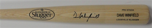 DAVE WINFIELD SIGNED LOUISVILLE SLUGGER NAME ENGRAVED BLONDE BAT - PADRES - JSA