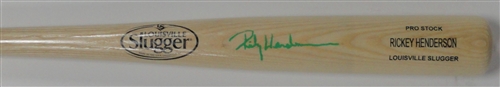 RICKEY HENDERSON SIGNED LOUISVILLE SLUGGER NAME ENGRAVED BLONDE BAT - ATHLETICS - JSA