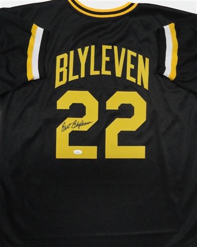 BERT BLYLEVEN SIGNED CUSTOM REPLICA PITT PIRATES JERSEY - JSA