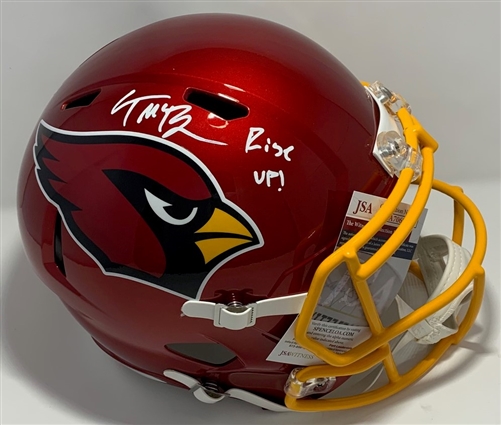 TREY MCBRIDE SIGNED FULL SIZE AZ CARDINALS FLASH REPLICA SPEED HELMET - JSA