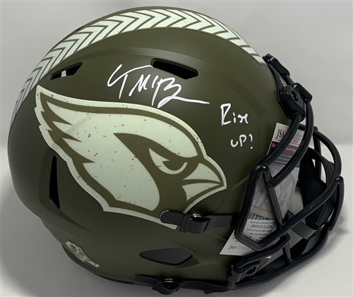 TREY MCBRIDE SIGNED FULL SIZE AZ CARDINALS SALUTE REPLICA SPEED HELMET - JSA