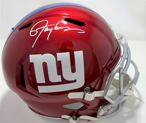 LAWRENCE TAYLOR SIGNED FULL SIZE NY GIANTS FLASH REPLICA SPEED HELMET - BAS