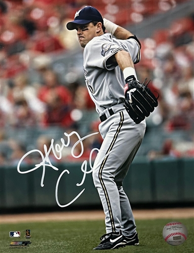 JEFF CIRILLO SIGNED 8X10 BREWERS PHOTO #3