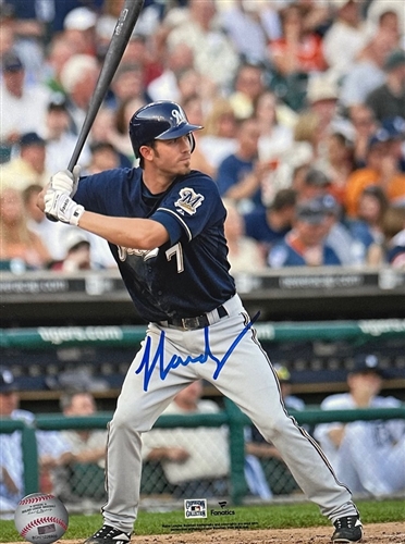 JJ HARDY SIGNED 8X10 BREWERS PHOTO #2