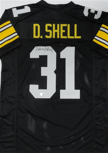 DONNIE SHELL SIGNED CUSTOM REPLICA STEELERS JERSEY - BAS