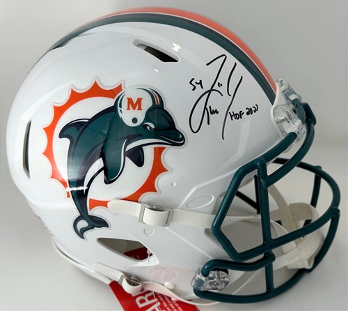 ZACH THOMAS SIGNED FULL SIZE DOLPHINS THROWBACK AUTHENTIC SPEED HELMET - BAS