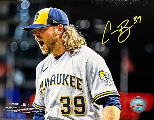 CORBIN BURNES SIGNED 8X10 BREWERS PHOTO #19