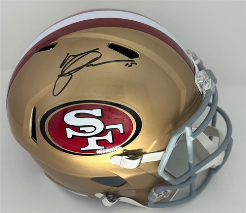 MICHAEL CRABTREE SIGNED FULL SIZE SF 49ERS REPLICA SPEED HELMET - BAS