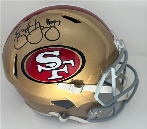 BRYANT YOUNG SIGNED FULL SIZE 49ERS REPLICA SPEED HELMET - BAS