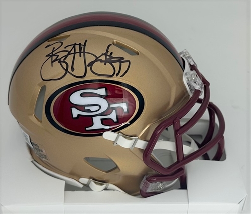 BRYANT YOUNG SIGNED RIDDELL 49ERS SPEED MINI HELMET - BAS