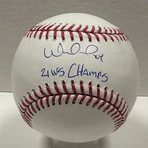 WILLIAM CONTRERAS SIGNED OFFICIAL MLB BASEBALL W/ '21 WS CHAMPS  - BRAVES - JSA