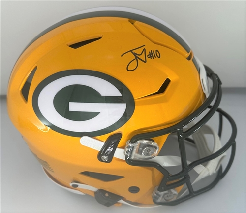 JORDAN LOVE SIGNED FULL SIZE PACKERS AUTHENTIC SPEED FLEX HELMET - BAS