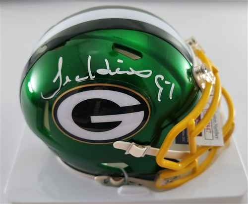 TIM HARRIS SIGNED RIDDELL PACKERS FLASH SPEED MINI HELMET - JSA