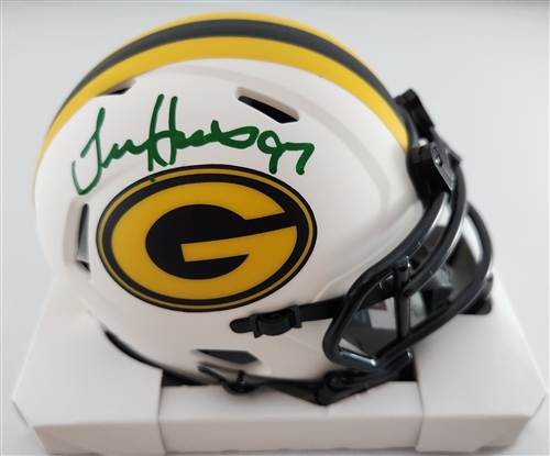 TIM HARRIS SIGNED RIDDELL PACKERS LUNAR SPEED MINI HELMET - JSA