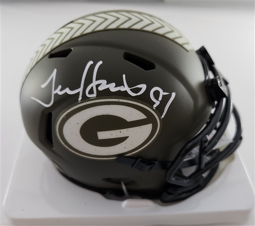 TIM HARRIS SIGNED RIDDELL PACKERS SALUTE SPEED MINI HELMET - JSA