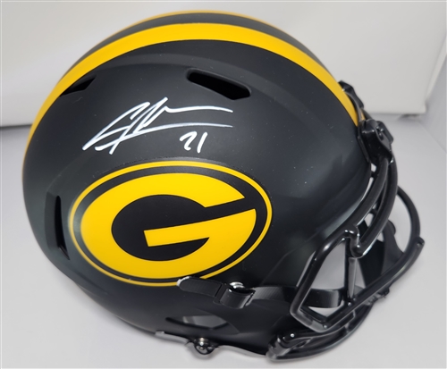 CHARLES WOODSON SIGNED FULL SIZE PACKERS ECLIPSE REPLICA SPEED HELMET - JSA