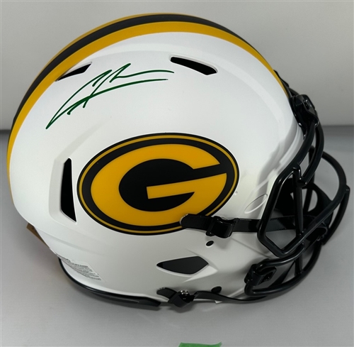 CHARLES WOODSON SIGNED FULL SIZE PACKERS LUNAR AUTHENTIC SPEED HELMET - JSA