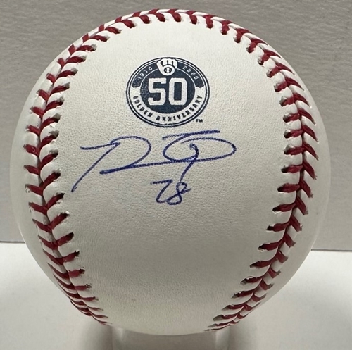 PRINCE FIELDER SIGNED OFFICIAL BREWERS 50TH LOGO BASEBALL - JSA