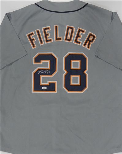 PRINCE FIELDER SIGNED TIGERS CUSTOM REPLICA GREY JERSEY - JSA