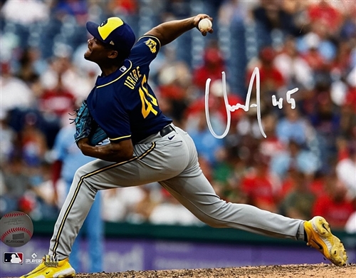 ABNER URIBE SIGNED BREWERS 8X10 PHOTO #3