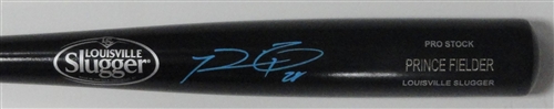 PRINCE FIELDER SIGNED LOUISVILLE SLUGGER NAME ENGRAVED BLACK BAT - BREWERS - JSA